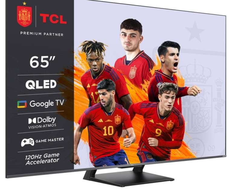 TV QLED 164 cm (65") TCL 65C735, UHD 4K, Google TV, Dolby Vision, Dolby Atmos y Google Assistant