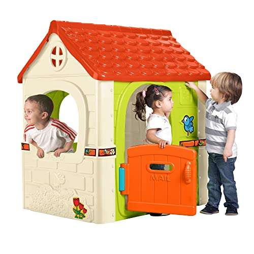 Feber - Fantasy House, casita infantil de juegos con puerta abatible