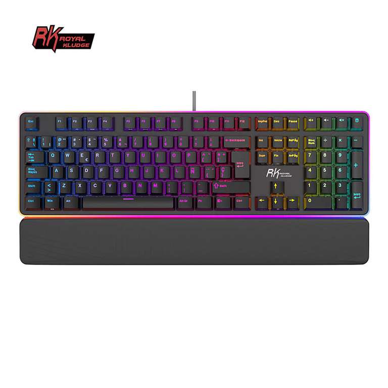 Teclado Royal Kludge RK918 ISO-ES Hot-Swappable Switch Red/Brown - Negro/Blanco