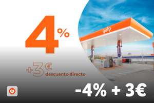 GALP. 4% de descuento en carburante y 3€ de descuento directo CON LIDL PLUS