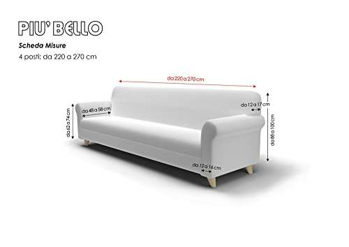 Cubre Sofá Italian Bed Extensible de 220 a 270 cm