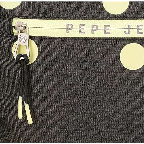 Pepe Jeans Leire Estuche Triple Negro 22x12x5 cms Poliéster