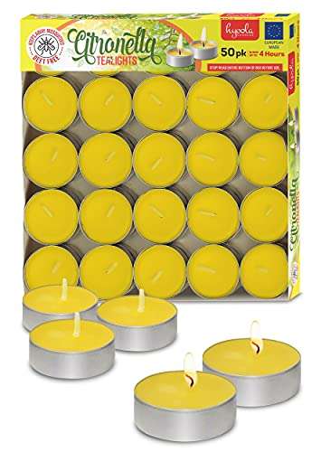 Hyoola Tealight Citronella Candles - Anti Mosquito Candle - ( 50 velas )