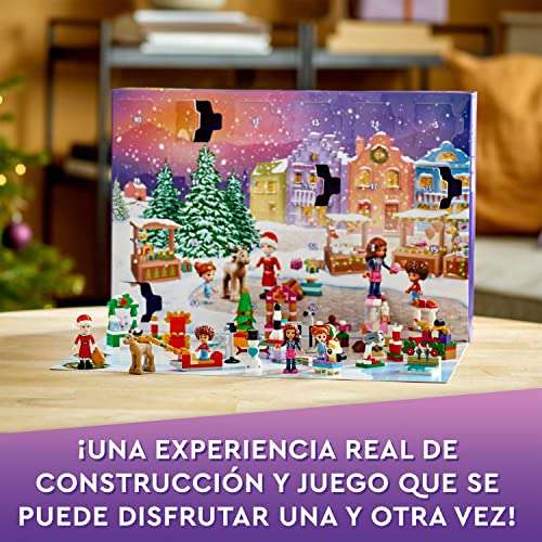 LEGO-Friends Calendario de Adviento 2022, Juguetes de Navidad, Set con Figura de Papá Noel, Muñeco de Nieve y Mini Muñeca Olivia