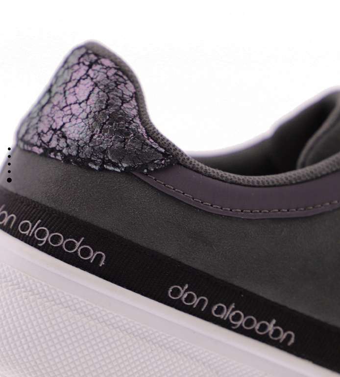 Don Algodón-Zapatillas deportivas de mujer de ante en gris