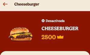 Cheeseburger gratis por 2500 coronas