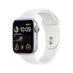 Apple Watch SE de 2.ªgeneración، (GPS, 44mm) Reloj Inteligente con Caja de Aluminio en Plata Correa Deportiva