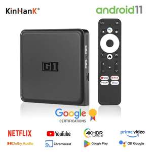 G1 Smart TV Box Google Certified, Amlogic S905X4-J, 4+32GB, 4K HDR 10+/Dolby Vision/Dolby Audio, Wi-Fi 6