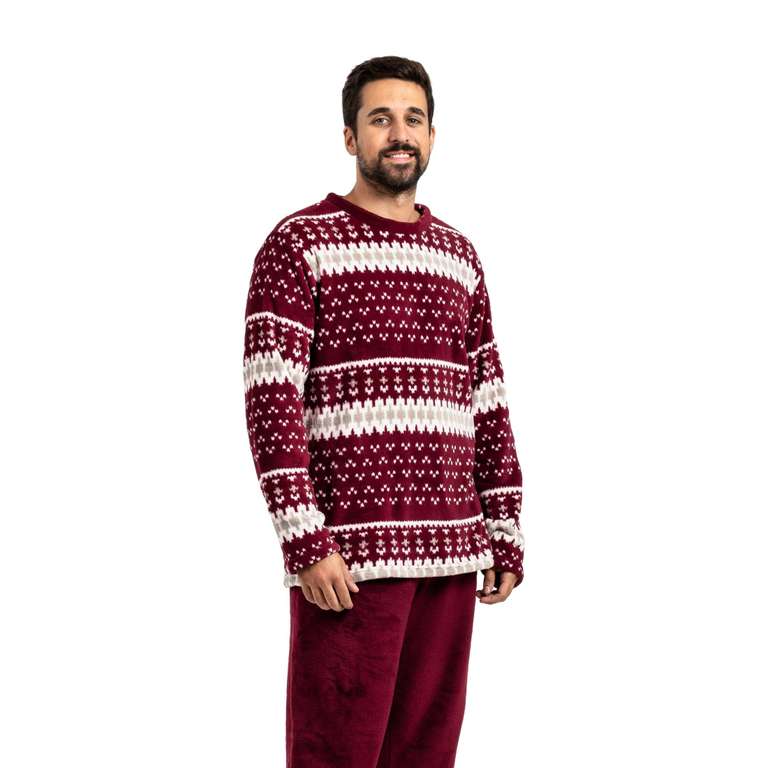 Oferta flash. Pijama Coralina de Hombre para Invierno, Suave y Calentito.
