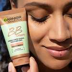 Garnier BB Cream Anti-Manchas FPS 50 Hidratante Todo en uno con color tono medio. Glicerina vegetal + Vitamina E, Unifica, Protege e Hidrata