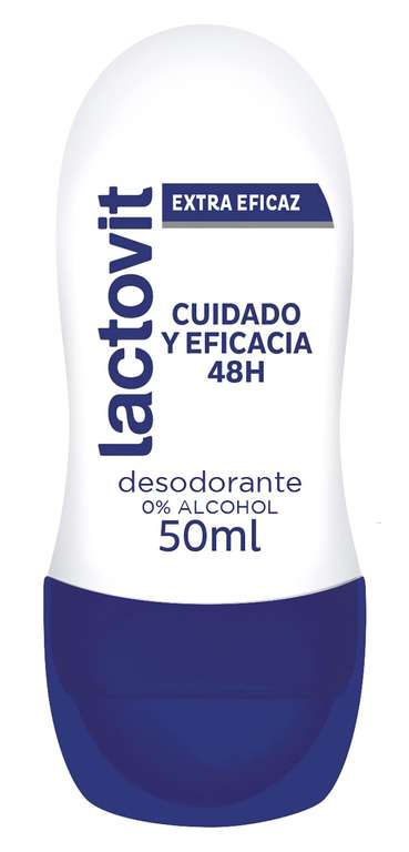 3 x Lactovit Desodorante Roll on Extra Eficaz Protección Inteligente, Anti-Irritaciones y 48H de Eficacia [Unidad 1'36€]