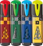 MAPED - Pack de 4 Subrayadores - Colección de Harry Potter - Amarillo, Rojo, Azul y Verde - Punta Biselada