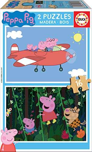 Educa - Peppa Pig 2 Puzzles de 16 Piezas