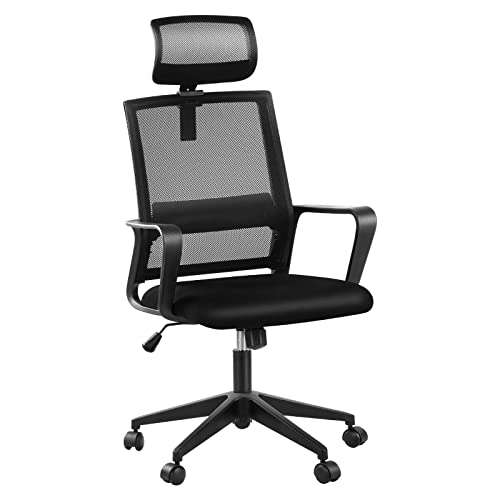 Silla de oficina de malla ergonómica para escritorio, silla giratoria de oficina, silla de computadora de altura ajustable