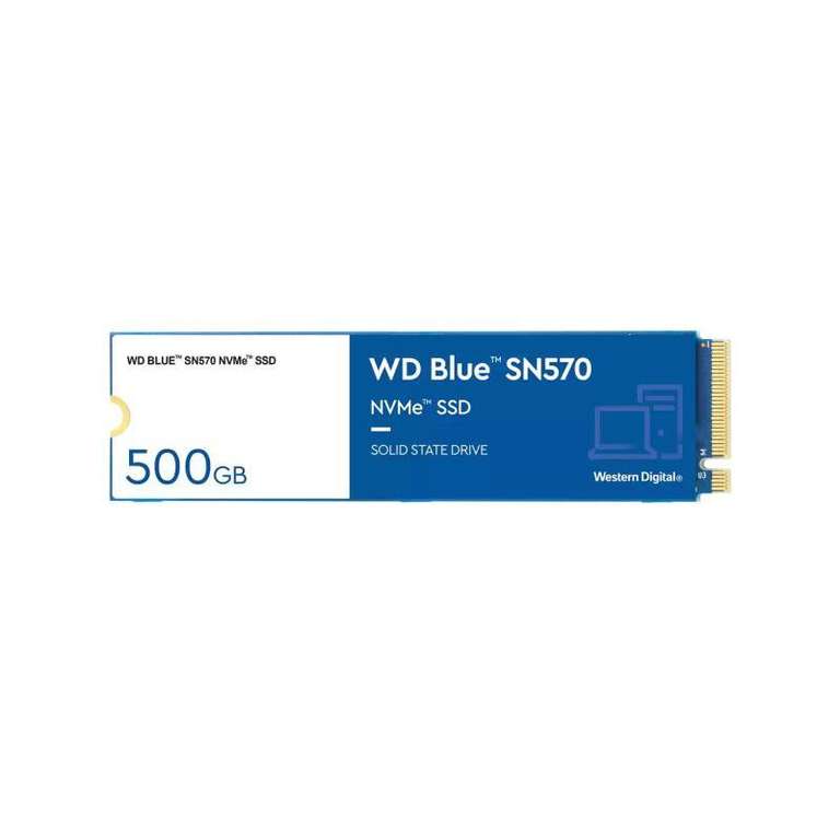 WD Blue SN570 500GB - SSD NVMe PCIe Gen3 x4, 3500MB/s lectura, 2300MB/s escritura