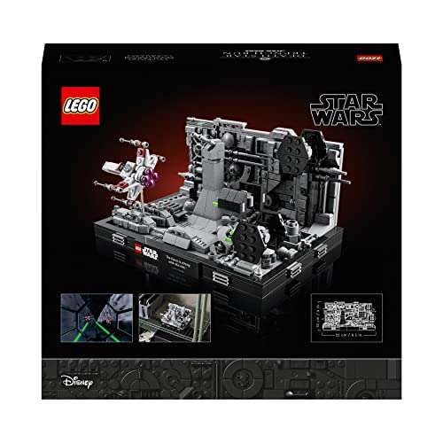 LEGO Star Wars Diorama: Ataque a la Estrella de la Muerte, Maqueta para Construir para Adultos, Luke Skywalker y Darth Vader