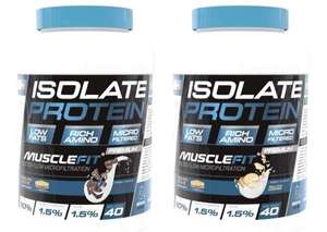 Isolate Protein MuscleFit 4kg (fresa, chocolate o galletas) + mezclador de regalo