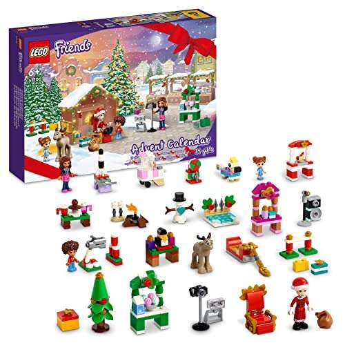 LEGO 41706 Friends Calendario de Adviento 2022, Juguetes de Navidad