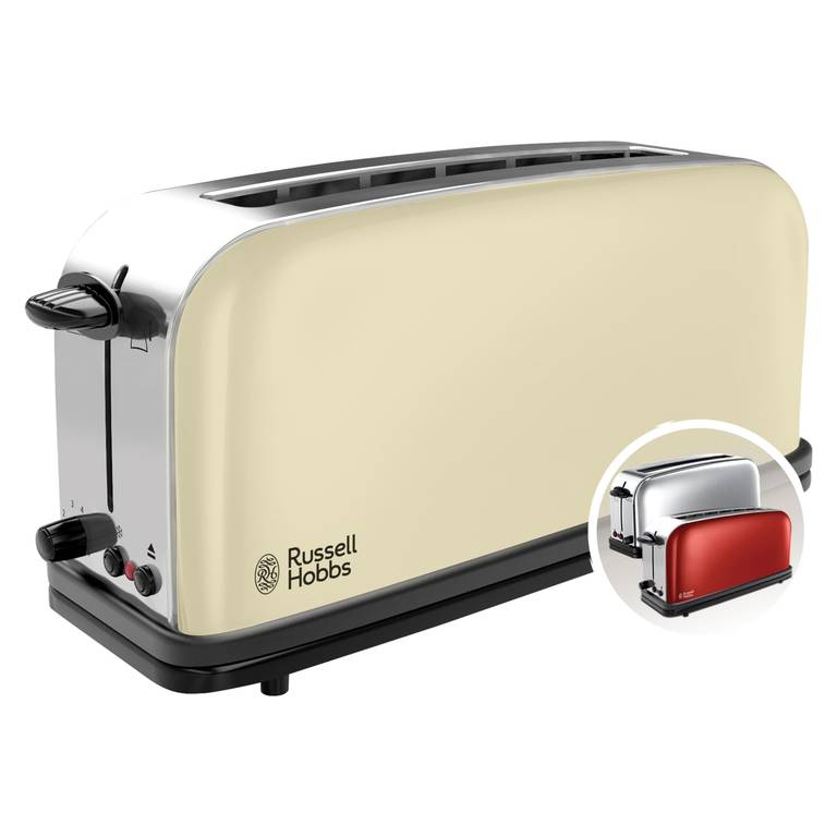 Russell Hobbs Tostadora Colours Plus – 1 Ranura Larga y Ancha para 2 Rebanadas
