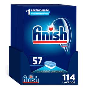 114 pastillas lavavajillas finish Classic + Ambientador + limpiamáquinas (Hay que comprar 3 artículos)