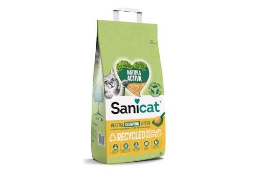 Sanicat - Lecho aglomerante para gatos de mazorca de maíz reciclada
