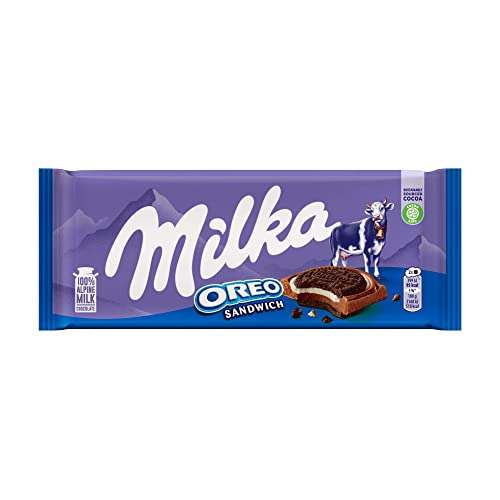 Milka Chocolate con Leche y Galleta Oreo, 92g