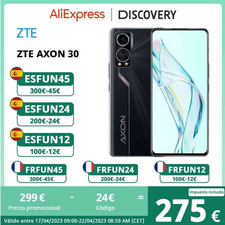 ZTE Axon 30 5G, 12GB/256GB Pantalla AMOLED de 6,92" y 120Hz, Snapdragon 870, carga de 65W, NFC - Desde España