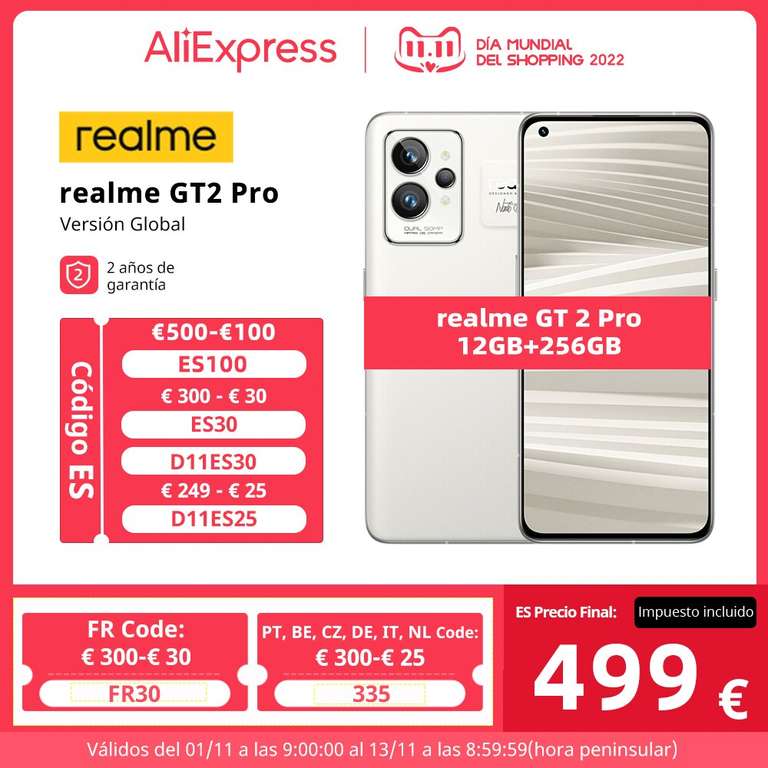 Realme Gt 2 Pro 499€