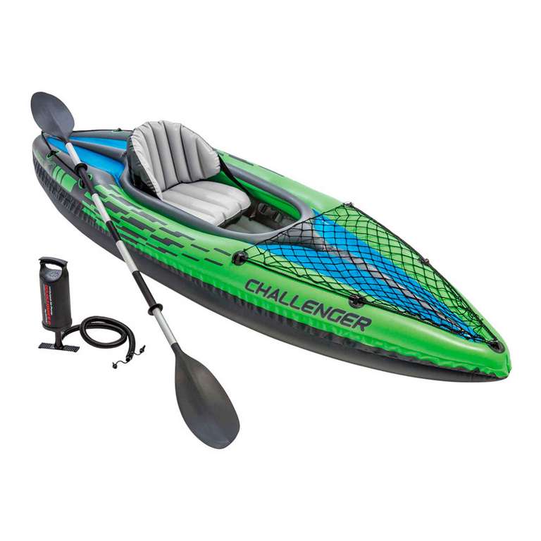 Kayak hinchable INTEX Challenger k1 & 1 remo - 274x76x33 cm