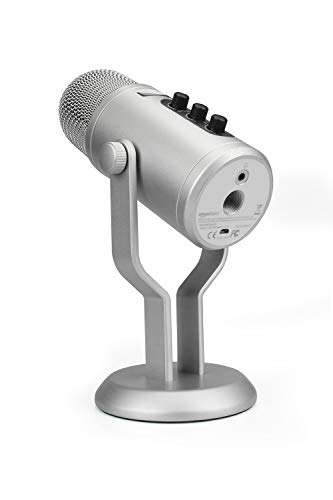 Micrófono de condensador profesional con USB, control de volumen y pantalla OLED