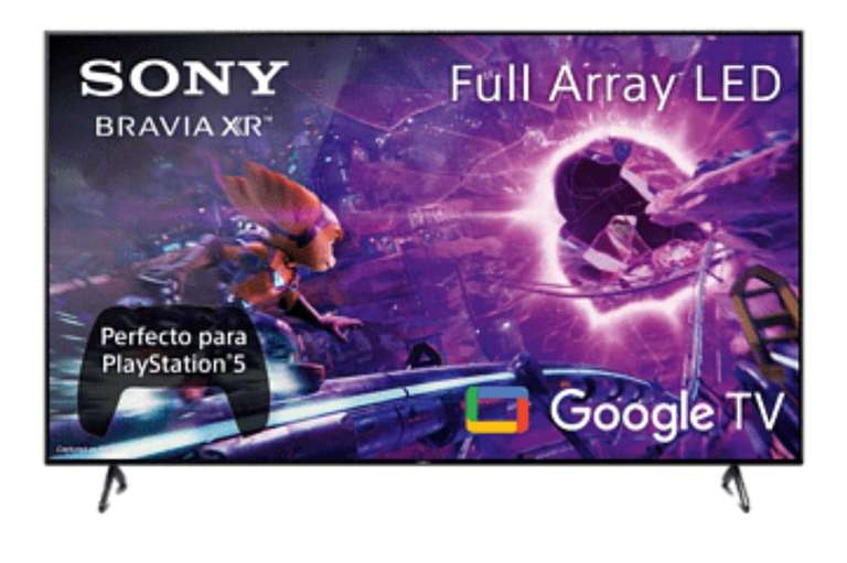 TV LED 65" - Sony 65X90J, Bravia XR, 4K HDR 120Hz, HDMI 2.1, Smart TV, Dolby Atmos, Perfecto para PS5
