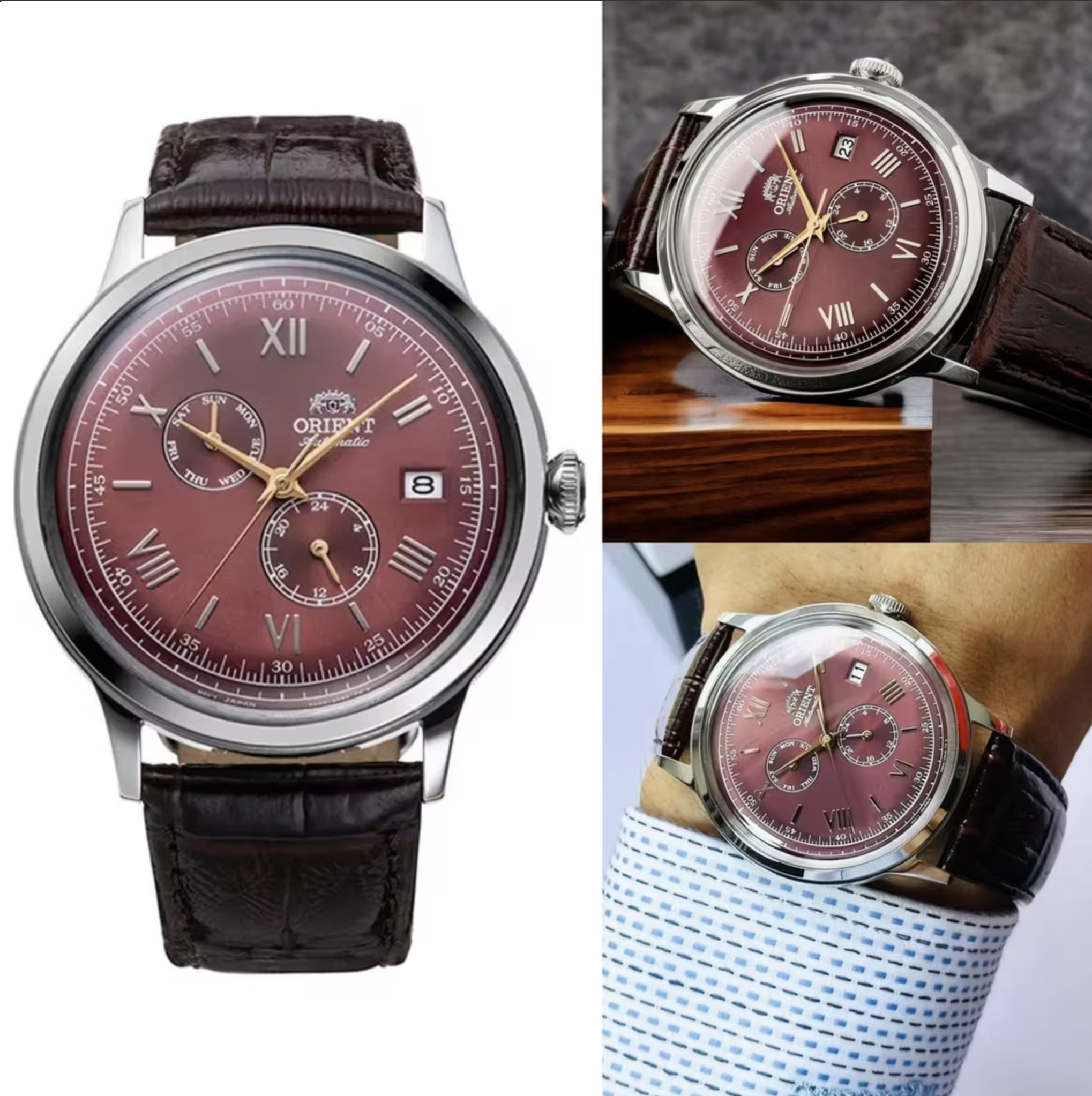 Reloj ORIENT Bambino Classic "Day & Date" RA-AK0705R30B | Mov. AUTOMÁTICO (F6B22) | Caja 40,5mm
