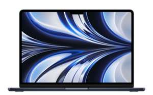 APPLE MacBook Air (2022), 13,6" Retina, Chip M2 de Apple, GPU 8 Núcleos, 8 GB, 256 GB SSD, macOS, Teclado Magic Keyboard Touch ID