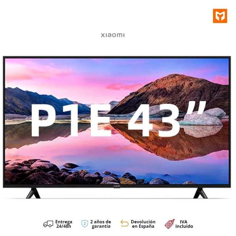 Xiaomi Smart TV P1 E 43", 4K UHD, Android TV, Bluetooth 5.0, Wi-Fi, televisión inteligente, Android TV 9.0, Google Play