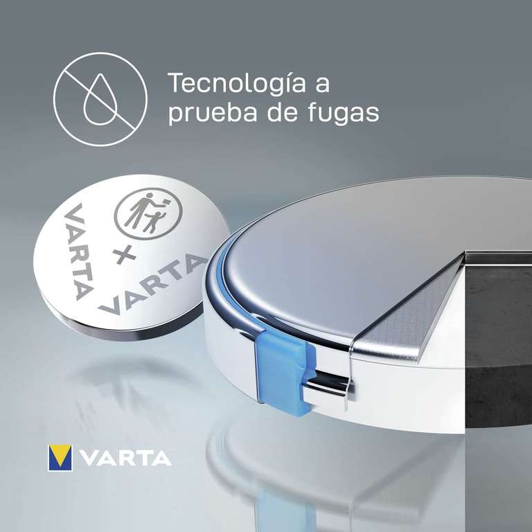 VARTA Pilas de Botón CR2032, paquete de 10. 0.94€/u