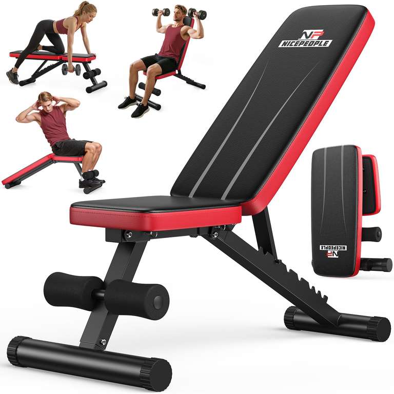 Banco de pesas regulable para gimnasio en casa, capacidad de carga de 300 kg, banco de entrenamiento con 8 posiciones de respaldo para pecho