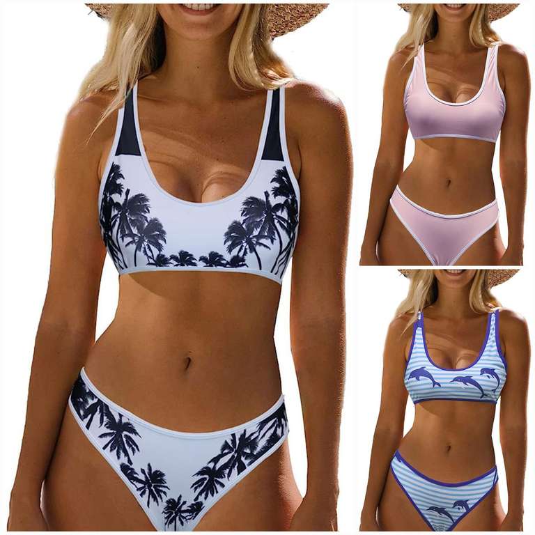 Conjunto Bikini acolchado (3 modelos, tallas M, L y XL)