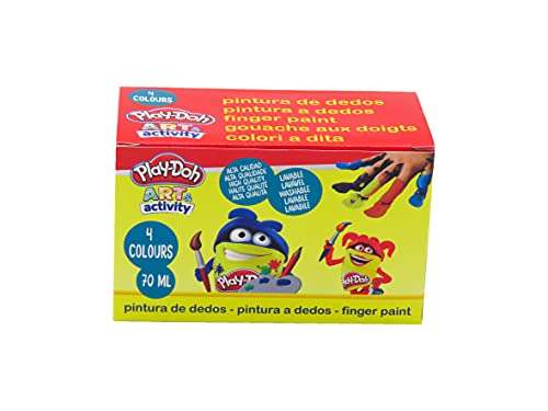 Play Doh - Pinturas de Dedos Jumbo 4 Botes 70 ml