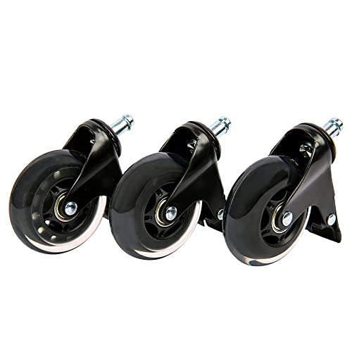 Ruedas para Sillas de Oficina 11X22mm (5 ruedas) con Freno o Caster Silencioso Rolling Rotación de 360 Grados