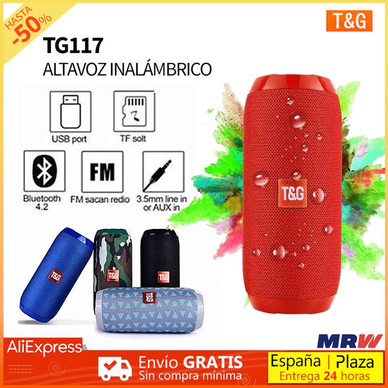 Altavoz bluetooth T&G 20W - Desde España