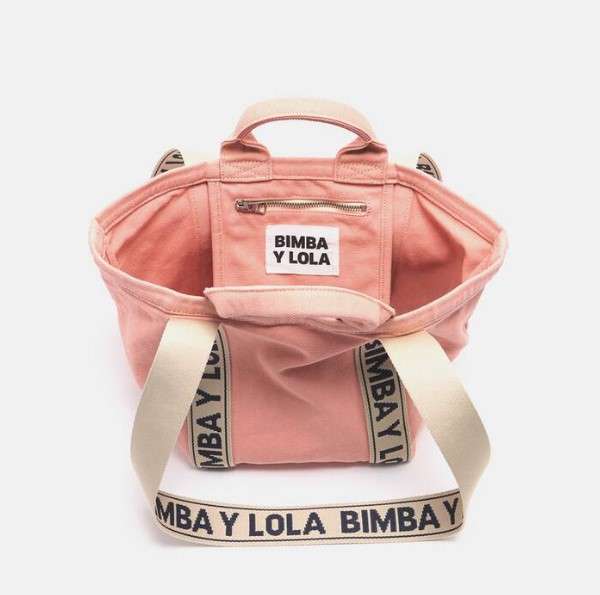 Bimba y Lola Bolsa shopper S de canvas en rosa