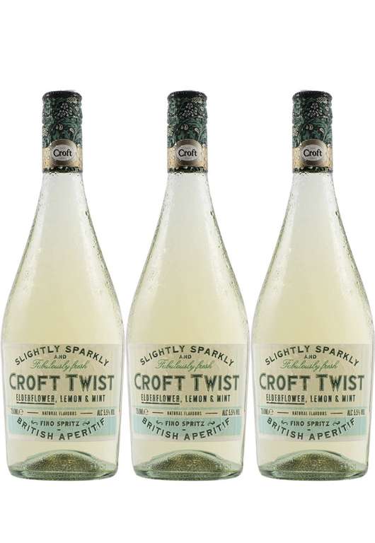 Croft Twist Fino Spritz – 3 botellas de 750 ml – Total: 2250 ml