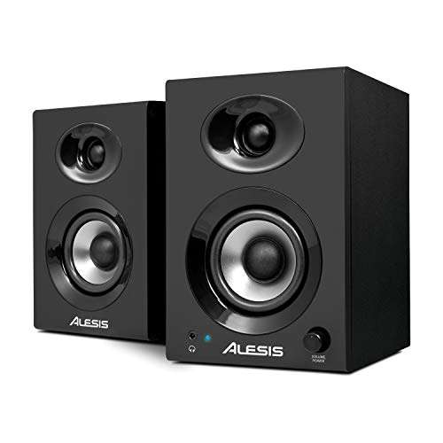 Alesis Elevate 3 MKII - Pareja de altavoces de escritorio y monitores de estudio amplificados, para producción musical, 60W