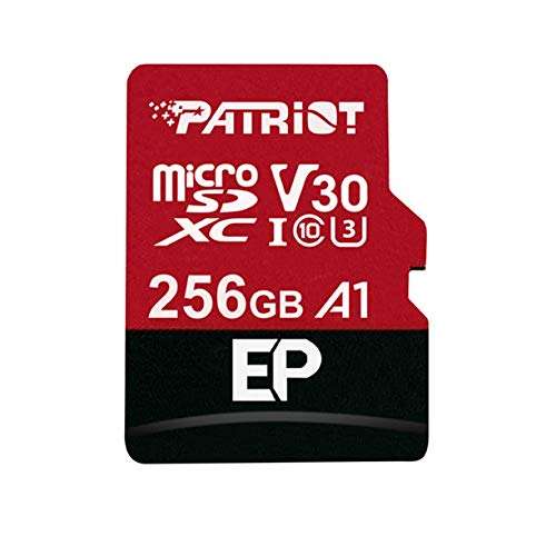 Patriot Tarjeta MicroSDXC EP Series A1 V30 256 GB hasta 90MB/S