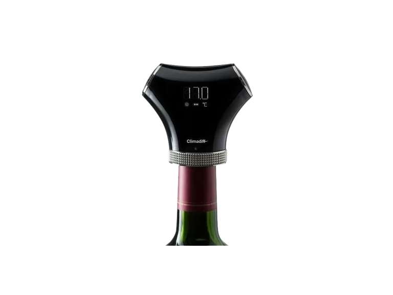 Tapón de vino Climadiff EVACO2: Reduce oxígeno, 2 Tapones, Conservación de vinos, Pantalla LCD, Negro