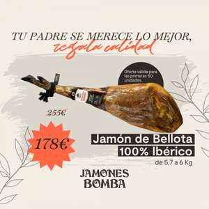 Jamón 100% Ibérico bellota (BRIDA NEGRA)