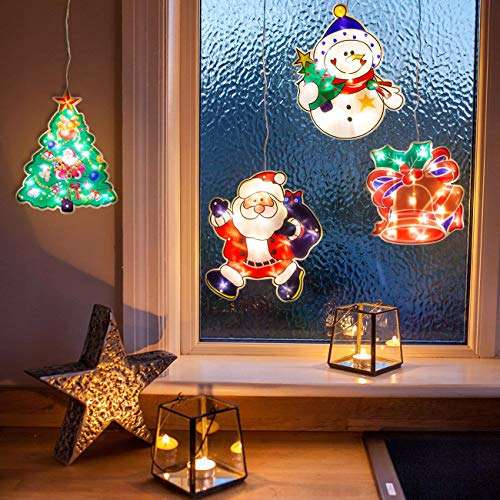 [4 Packs]Luces Decorativas de Navidad
