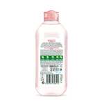 3x Garnier Skin Active Agua Micelar con Agua de Rosas para Piel Apagada y Sensible, Desmaquilla, Limpia e Ilumina, 400 ml [2'45€/ud]