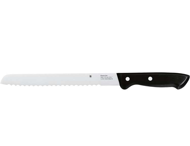 Cuchillo para pan WMF Classic Line Hoja de acero especial 34cm (21cm hoja) Lavar a mano