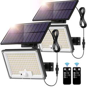 Comprar Luz Solar para exteriores, 106 LED, Sensor de movimiento  superbrillante, lámpara LED de pared para jardín de gran potencia,  resistente al agua IP65, 4 modos de trabajo
